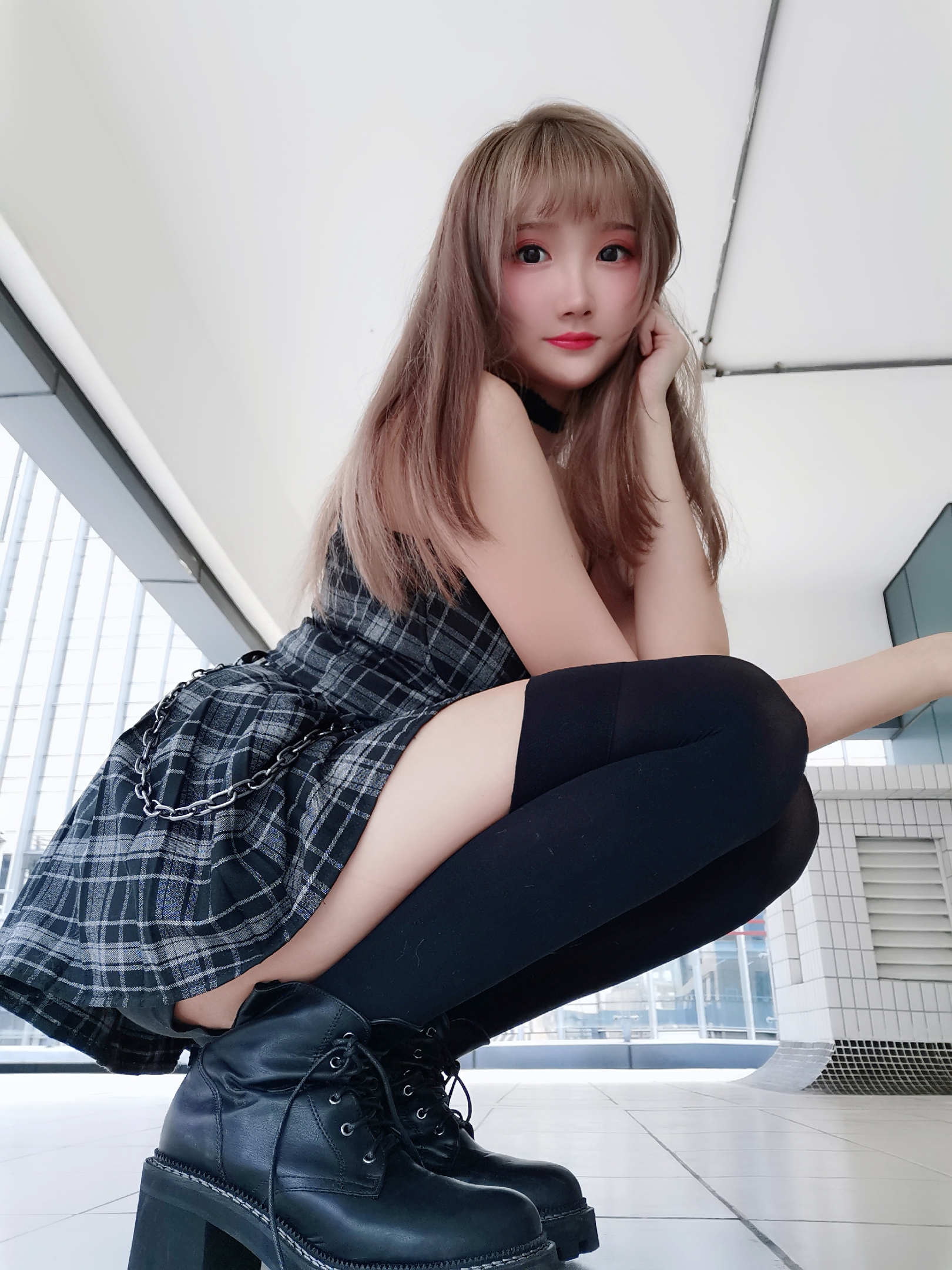 瓜希酱cos图集，蓝色的大眼睛，美呆了